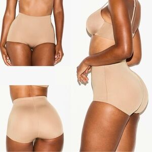 SKIMS High-Waist Sculpting Boyshorts in Nude